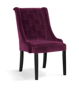 SCAUN DINING PRINCE, BORDO/NEGRU, STIL CLASIC