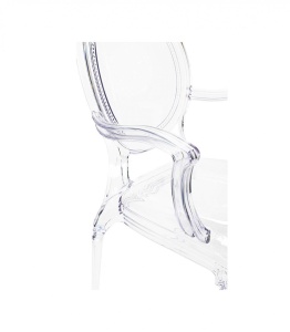 SCAUN DINING, PRINCE, CU BRATE, TRANSPARENT, DESIGN DEOSEBIT, STIL BAROC - Img 6
