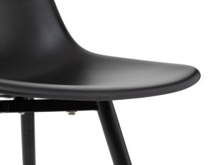 SCAUN DINING RESOL NEGRU, CU SEZUT DIN POLIPROPILENA SI PICIOARE DIN METAL, STIL MODERN - Img 4