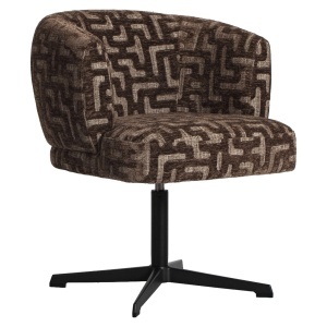 SCAUN DINING ROTATIV, DINAN, REALIZAT DIN METAL, PLACAJ SI TEXTIL IGNIFUG, CULOARE MARO, DESIGN DEOSEBIT, RICHMOND INTERIORS - Img 4