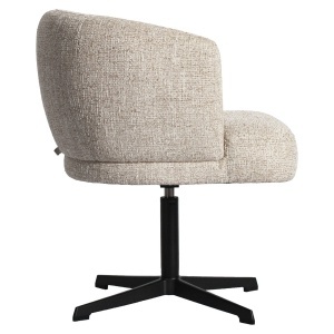 SCAUN DINING ROTATIV, DINAN, REALIZAT DIN METAL, PLACAJ SI TEXTIL IGNIFUG, CULOARE CREM, DESIGN DEOSEBIT, RICHMOND INTERIORS - Img 2