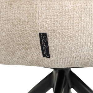 SCAUN DINING ROTATIV KAYLA, REALIZAT DIN METAL, LEMN DE FAG SI TEXTIL, CULOARE CREM, DESIGN DEOSEBIT, RICHMOND INTERIORS - Img 8