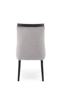 SCAUN DINING ROYAL, GRI MONOLITH 85/NEGRU, CU TAPITERIE DIN CATIFEA SI PICIOARE DIN LEMN MASIV, STIL CLASIC, HALMAR - Img 7