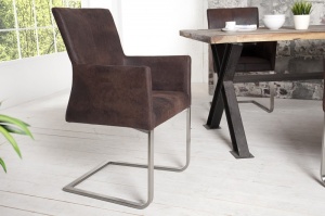 SCAUN DINING SAU BIROU CAFENIU INCHIS SAMSON 35787 - DESIGN RETRO VINTAGE