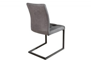 SCAUN DINING SAU BIROU NEGRU/GRI OXFORD DESIGN VINTAGE/INDUSTRIAL - Img 4