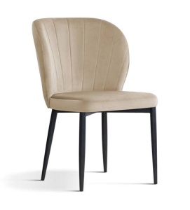 SCAUN DINING SHELLY, BEJ/NEGRU, STIL MODERN