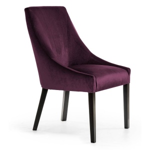 SCAUN DINING SORRO, BORDO/NEGRU, STIL CLASIC