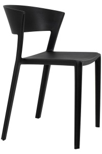 SCAUN DINING/TERASA JASPER, NEGRU, DIN POLIPROPILENA, STIL MODERN B2