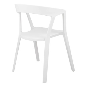SCAUN DINING/TERASA VIBIA, ALB, DIN POLIPROPILENA, STIL MODERN B2 - Img 3