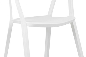 SCAUN DINING/TERASA VIBIA, ALB, DIN POLIPROPILENA, STIL MODERN B2 - Img 7
