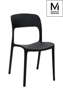 SCAUN DINING/TERASA ZING, NEGRU, DIN POLIPROPILENA, STIL MODERN B2