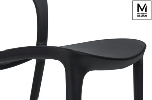 SCAUN DINING/TERASA ZING, NEGRU, DIN POLIPROPILENA, STIL MODERN B2 - Img 3