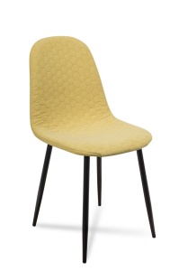 SCAUN DINING TIMOR GALBEN/NEGRU - DESIGN MODERN - Img 1