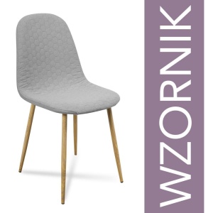 SCAUN DINING TIMOR GRI DESCHIS/NATURAL - DESIGN MODERN