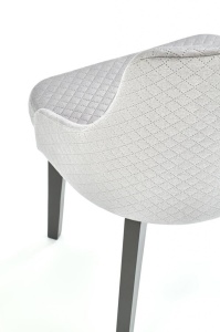 SCAUN DINING TOLEDO 3, GRI MONOLITH 85/NEGRU, CU TAPITERIE DIN CATIFEA SI PICIOARE DIN LEMN MASIV, STIL CLASIC - Img 7
