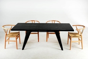 SCAUN DINING WISHBONE, NATUR, DIN LEMN MASIV DE FAG SI FIBRE NATURALE, STIL CLASIC - Img 3