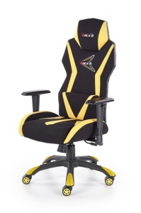 SCAUN DIRECTORIAL/GAMING STING NEGRU/GALBEN STIL MODERN HALMAR - Img 1