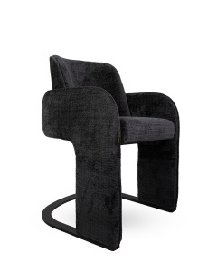 SCAUN ELEGANT BORA NEGRU, CONFECTIONAT METAL SI TEXTIL, STIL MODERN CONTEMPORAN