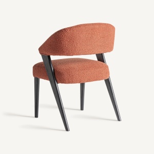 SCAUN ELEGANT VENEY, DIN LEMN DE STEJAR SI TEXTIL TERACOTA, DESIGN CONTEMPORAN, VICAL HOME - Img 4