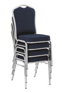 SCAUN EVENIMENTE K66S, ALBASTRU/CROM, CU TAPITERIE DIN STOFA SI PICIOARE DIN METAL, STIL MODERN - Img 3