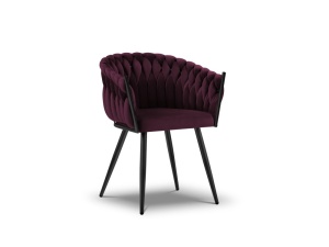 SCAUN EXCLUSIVIST SHIRLEY BURGUND, TAPITERIE DIN CATIFEA SI NEGRU, STIL MODERN, ARTIM GROUP SELECTION