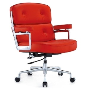 SCAUN/FOTOLIU DIRECTORIAL, ROSU, DIN PIELE NATURALA ICON PRESTIGE PLUS STIL MODERN B2