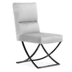 SCAUN LIVING MARCUS, ARGINTIU/NEGRU, STIL MODERN, ATR