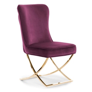 SCAUN LIVING SCARLET, BORDO/AURIU, STIL MODERN