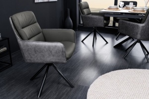 SCAUN OFFICE, BIG GEORGE, GRI, TEXTIL FIN SI PIELE NATURALA, ARTIM GROUP SELECTION - Img 5