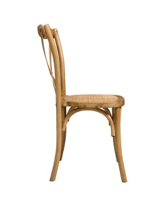 SCAUN PENTRU SALI DE EVENIMENTE DIN RATAN CU SPATAR INCRUCISAT RUSTIC DESCHIS, CONFECTIONAT DIN LEMN DE RATAN - Img 3