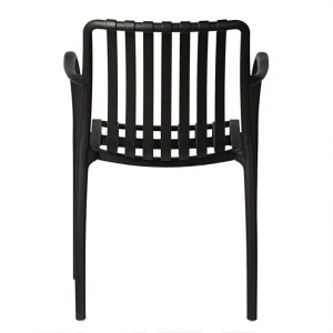 SCAUN PENTRU TERASA/GRADINA, AURA, DIN MATERIAL POLIPROPILENA, NEGRU, STIVUIBIL - Img 5