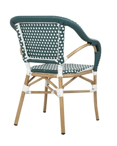 SCAUN PENTRU TERASE/INTERIOR CAFE MIRAMAR TURCOAZ/RATTAN, STIL MODERN - Img 3