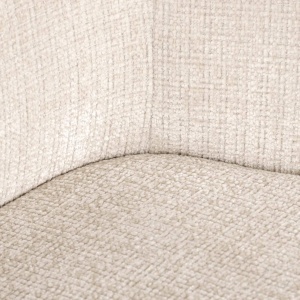 SCAUN PIVOTANT DAKOTA NIAGARA BEIGE, CU BRATE, 212405, CONFECTIONAT DIN POLIESTER, METAL SI SPUMA, BEJ/AURIU, STIL MODERN - Img 4
