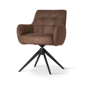 SCAUN PIVOTANT MATERO, MARO/NEGRU BULL 111, CONFECTIONAT DIN TAPITERIE DIN TEXTIL SI PICIOARE DIN METAL, STIL MODERN
