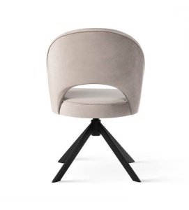 SCAUN PIVOTANT PONTE TWIST, BEJ/NEGRU, TAPITERIE DIN CATIFEA SI PICIOARE DIN METAL,STIL MODERN,ATR - Img 3
