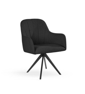 SCAUN PIVOTANT TULIP TWIST, NEGRU, STIL MODERN