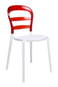 SCAUN ROSU CARMEN DIN POLIPROPILENA STIL MODERN B2