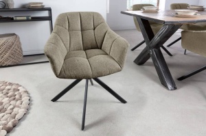 SCAUN ROTATIV, PAPILLONL MARO DESCHIS, COD 41590, STIL RETRO - Img 2