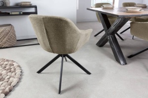 SCAUN ROTATIV, PAPILLONL MARO DESCHIS, COD 41590, STIL RETRO - Img 4