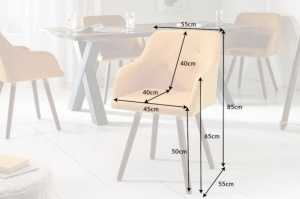 SCAUN SCANDINAVIA, TEXTIL SI PICIOARE DIN LEMN MASIV, COD 40124 - Img 7