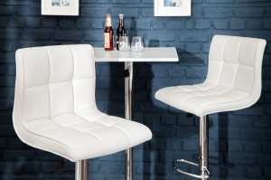 SET 2 BUCATI, SCAUN ALB DE BAR, MODENA, COD 36919, DESIGN MODERN - Img 1