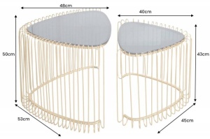 SET 2 MASUTE DE CAFEA, VARIATION, DIN METAL SI STICLA, COD 43505, DESIGN MODERN - Img 5