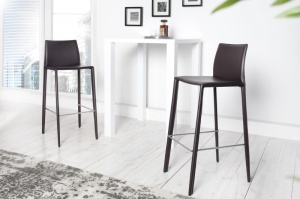 SET 2 SCAUNE CAFENII DIN PIELE RECICLATA MILANO 35617 - DESIGN MODERN - Img 1