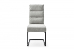 SET 2 SCAUNE DINING, CANTILEVER, COD 40462, DIN TEXTIL GRI DESCHIS, STIL MODERN - Img 2