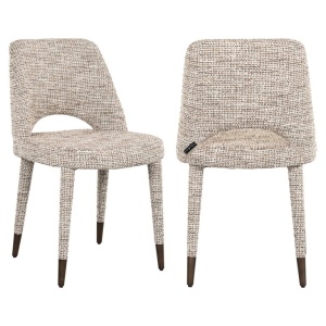 SET 2 SCAUNE DINING CECILIA TRENDY NATURE, S4486, CONFECTIONAT DIN METAL, SPUMA SI 100% POLIESTER, RICHMOND INTERIORS