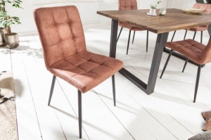 SET 2 SCAUNE, DINING, MODENA, MICROFIBRA, MARO ANTICHIZAT DESIGN MODERN, ARTIM GROUP