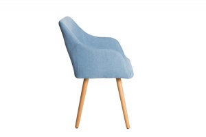 SET 2 SCAUNE NATURALE/ALBASTRU DESCHIS SCANDINAVIA 36826 DESIGN SCANDINAV - Img 3