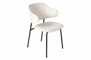 SET 2 SCAUNE TRACY , DIN MATERIAL PLUS ALB SI PICIOARE NEGRE, COD 43147, DESIGN INDUSTRIAL - Img 6
