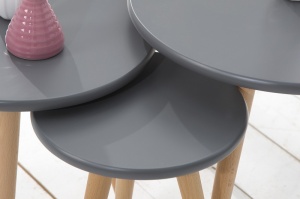 SET 3 MASUTE DE CAFEA NATURAL/GRAFIT SCANDINAVIA 37027 - DESIGN SCANDINAV - Img 3