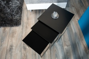 SET 3 MASUTE DE CAFEA TRIO SLIM NEGRE STIL MODERN B2 - Img 4